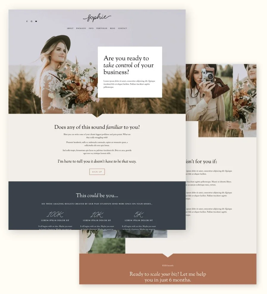 Sophie Sales Page Template