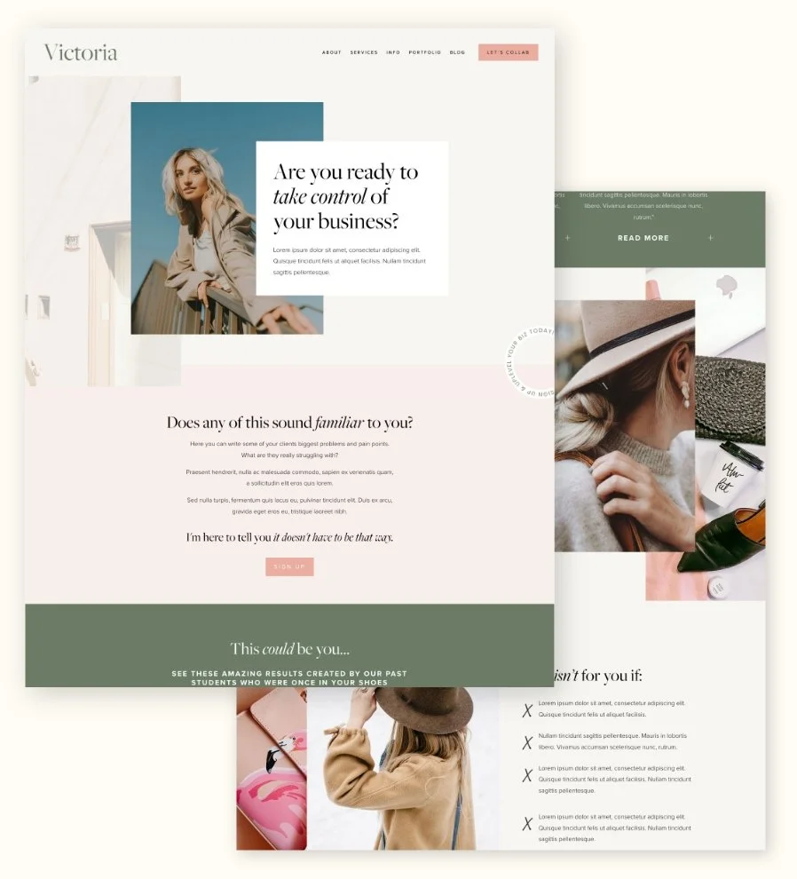 Victoria Sales Page Template