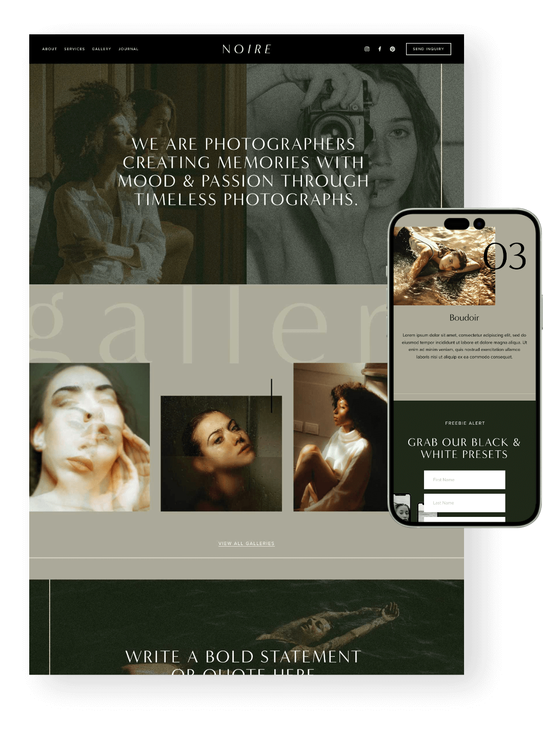 Noire Social Media Template Pack