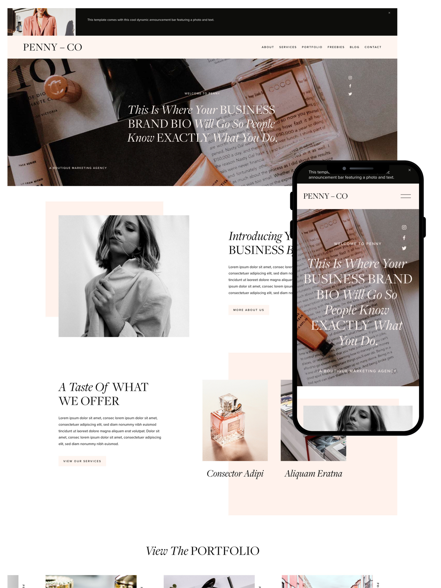 Penny – Squarespace Template